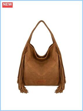 Suede Hobo Bag Leather Fringe Western Purse Tassel Hippie Shoulder Bag
